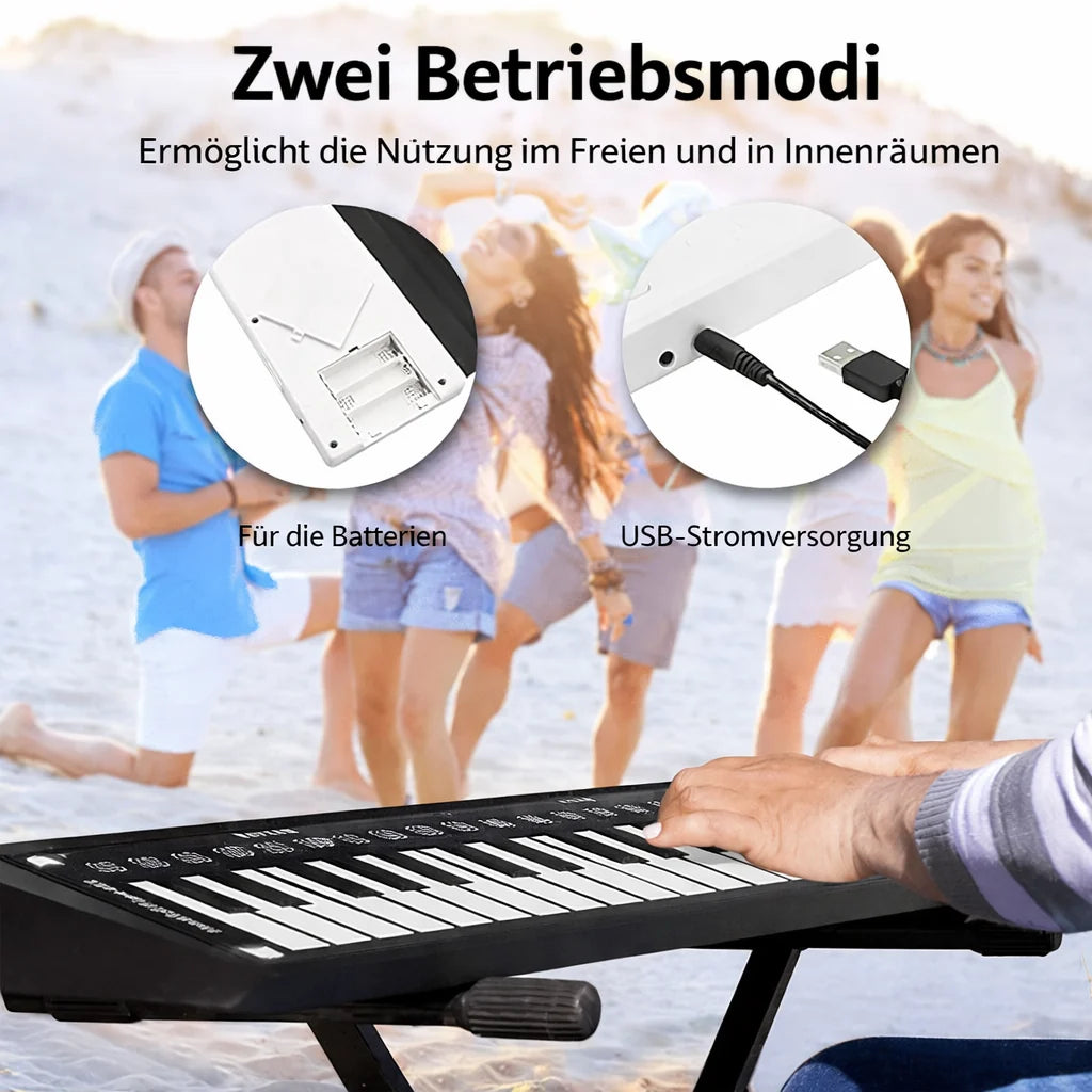FlexiKeys™ Roll-Up Piano — Play Your Music Freely, Anywhere and Anytime