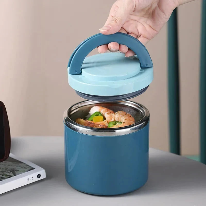 Stainless Steel Thermal Lunchbox with Handle – 630 ml & 1000 ml