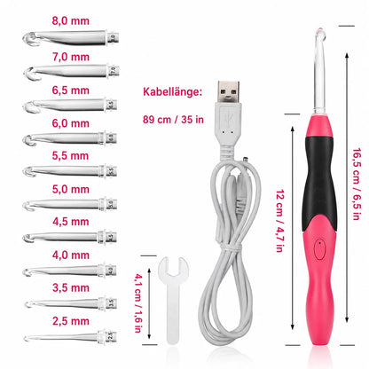 LightLoop™ LED Crochet Hooks — Say Goodbye to Dark Stitches and Enjoy Radiant Creative Moments Anytime!