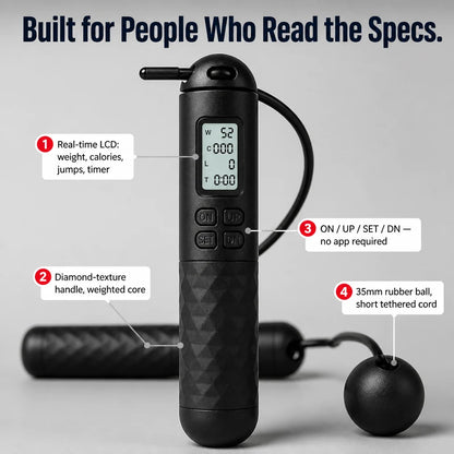 PulseRope Wireless Jump Rope with LCD Display