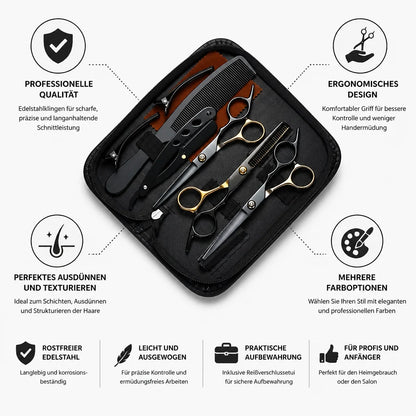 Stainless Steel Ergonomic Thinning and Texturizing Scissors Set