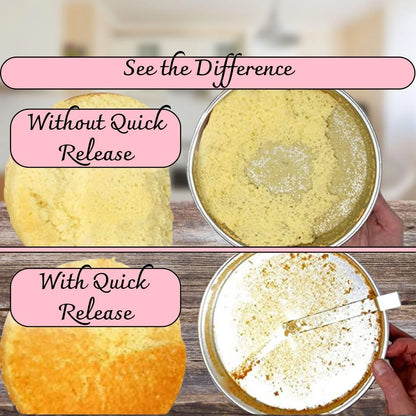 Cake pan with release mechanism