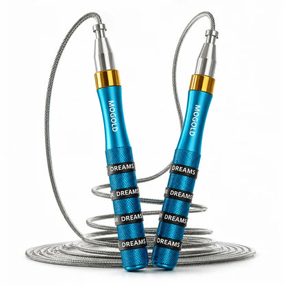 Ultra-fast self-locking jump rope (adjustable length, aluminum handles)