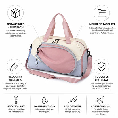 Large Capacity Travel Bag with Zipper (Adjustable Strap)