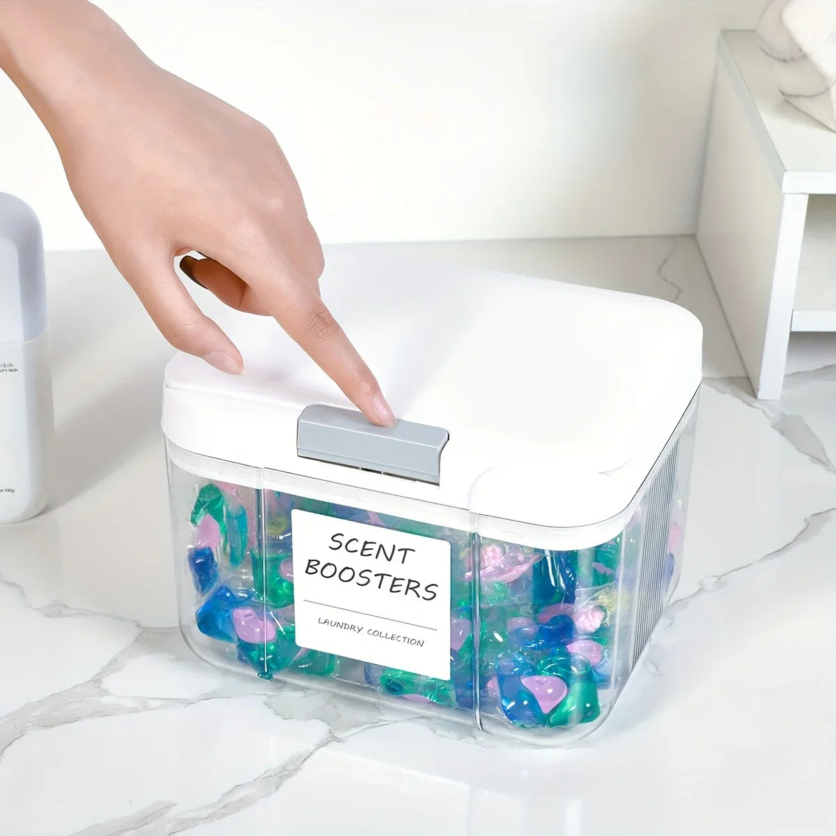 Laundry Detergent Pods Storage Box with Lid