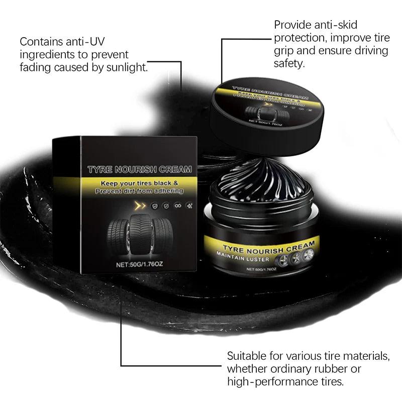 Tire Wax for Deep Black Shine & UV Protection
