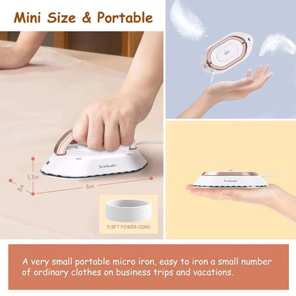 Travel Iron for On-the-Go with Ceramic Sole