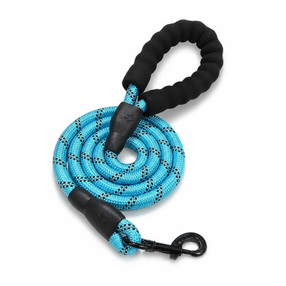 Reinforced Nylon Handle with Padding & Reflective Edge Dog Leash (for Strong Dogs)