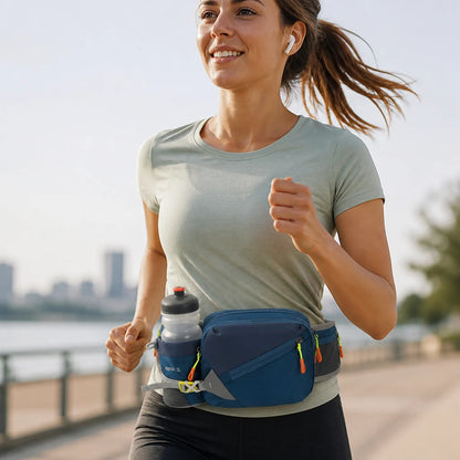 Ultralight Oxford Fabric Waist Pack for Running (with Bottle and Phone Pockets)