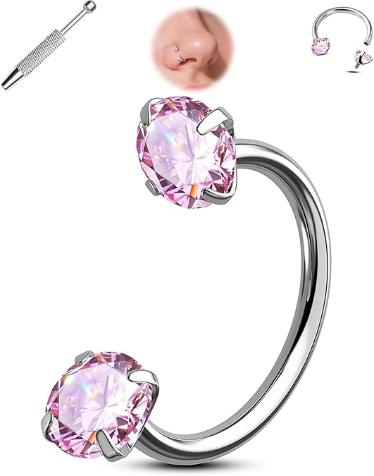 Horseshoe Nose Ring with Internal Thread