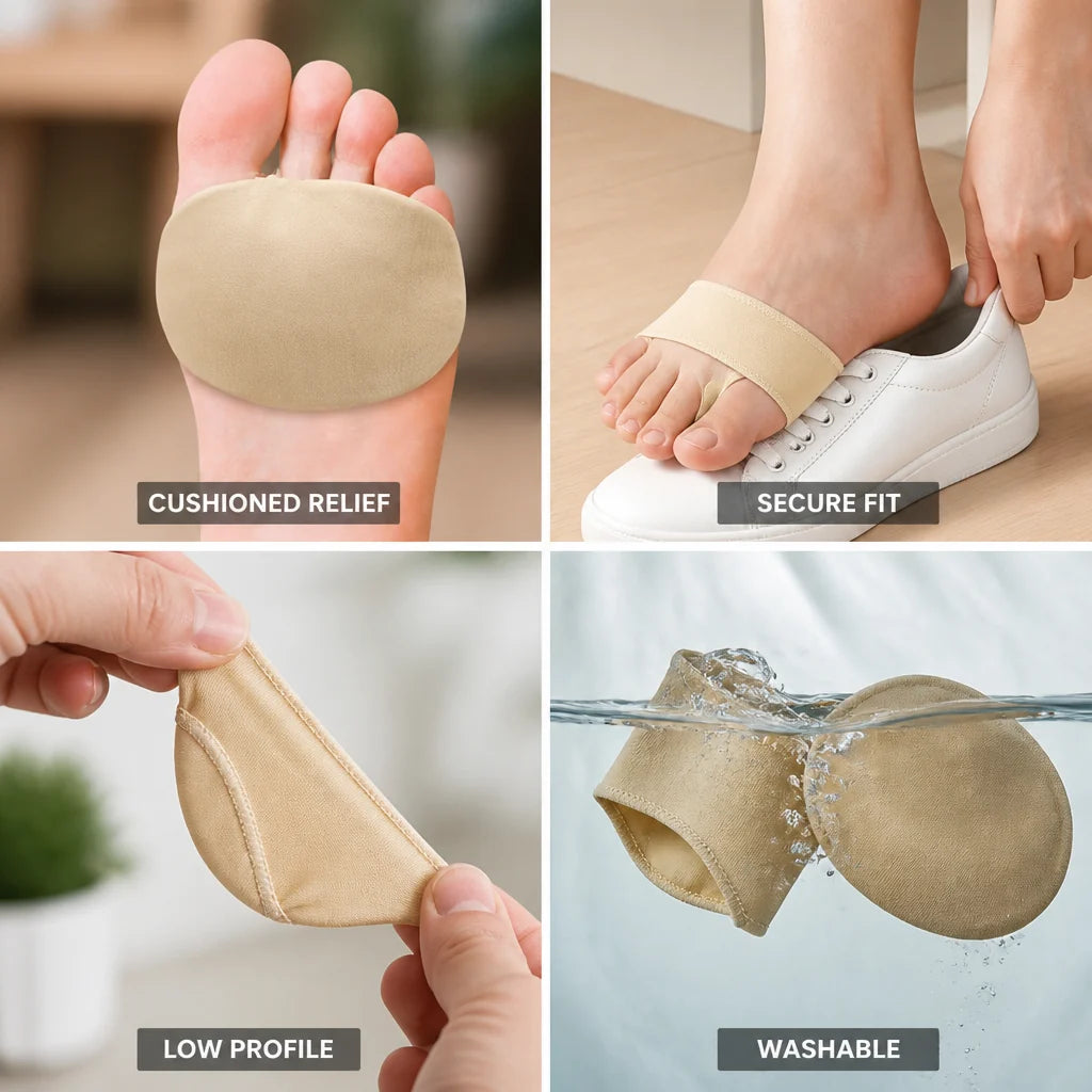 Slim Gel Pads for the Forefoot, Non-Slip (Pair)