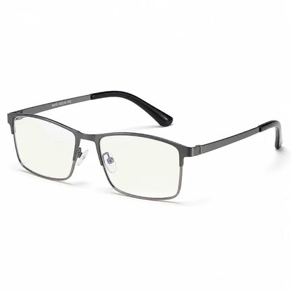 Anti-Blue Light Metal Half-Rim Reading Glasses (Available +1.0–+4.0)