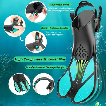 Adjustable Snorkel Fins Short – Open Heel