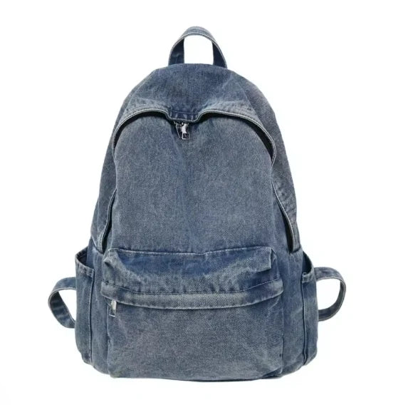 CanvasCruze™ Vintage Denim Backpack with Large Capacity