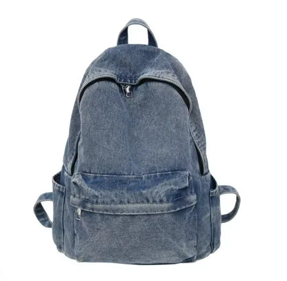 CanvasCruze™ Vintage Denim Backpack with Large Capacity