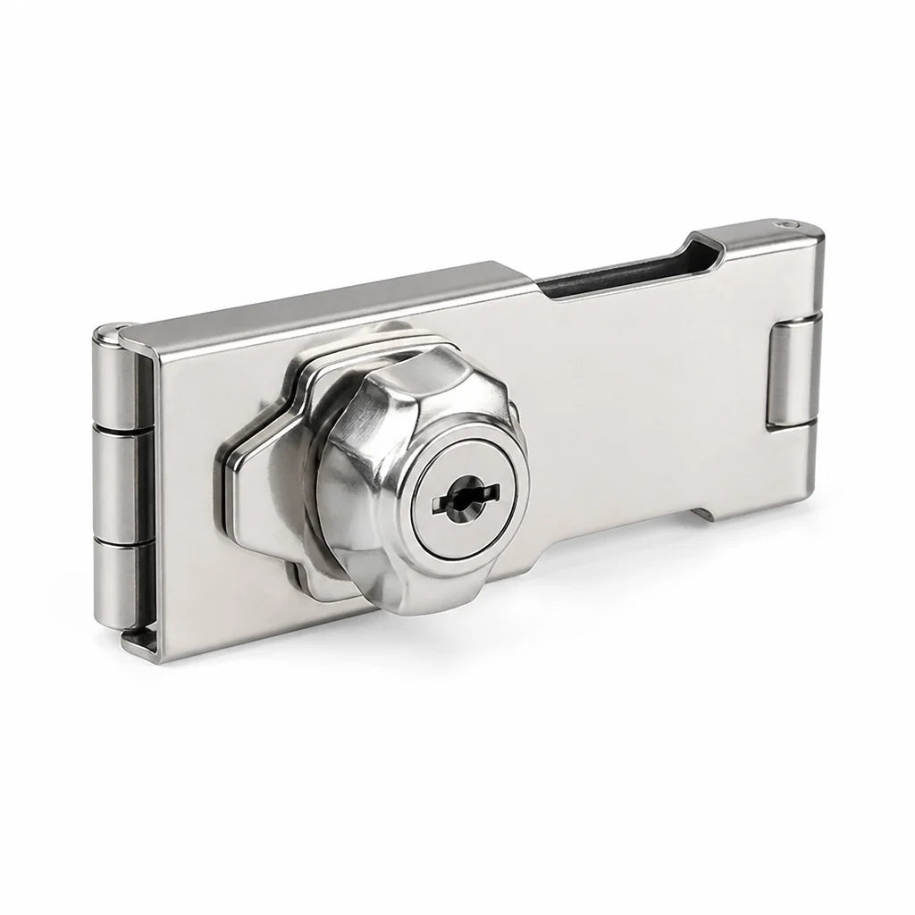 Drill-Free Door Lock with Key (Covered Screws)