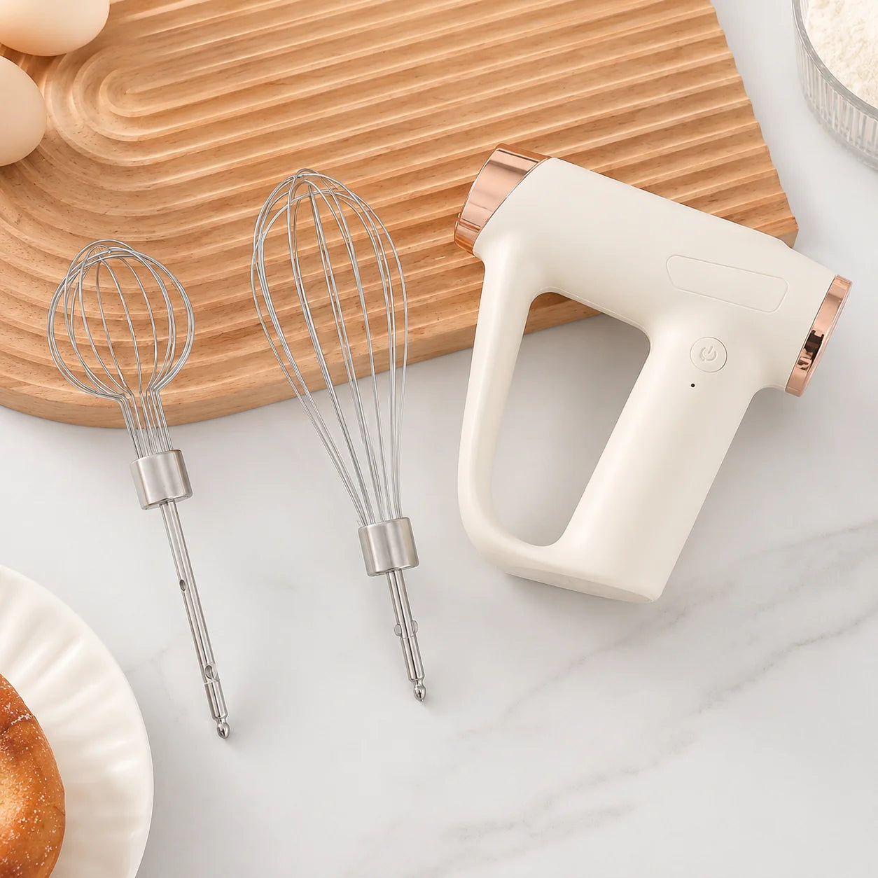 Cordless Hand Mixer with 2 Whisk Attachments
