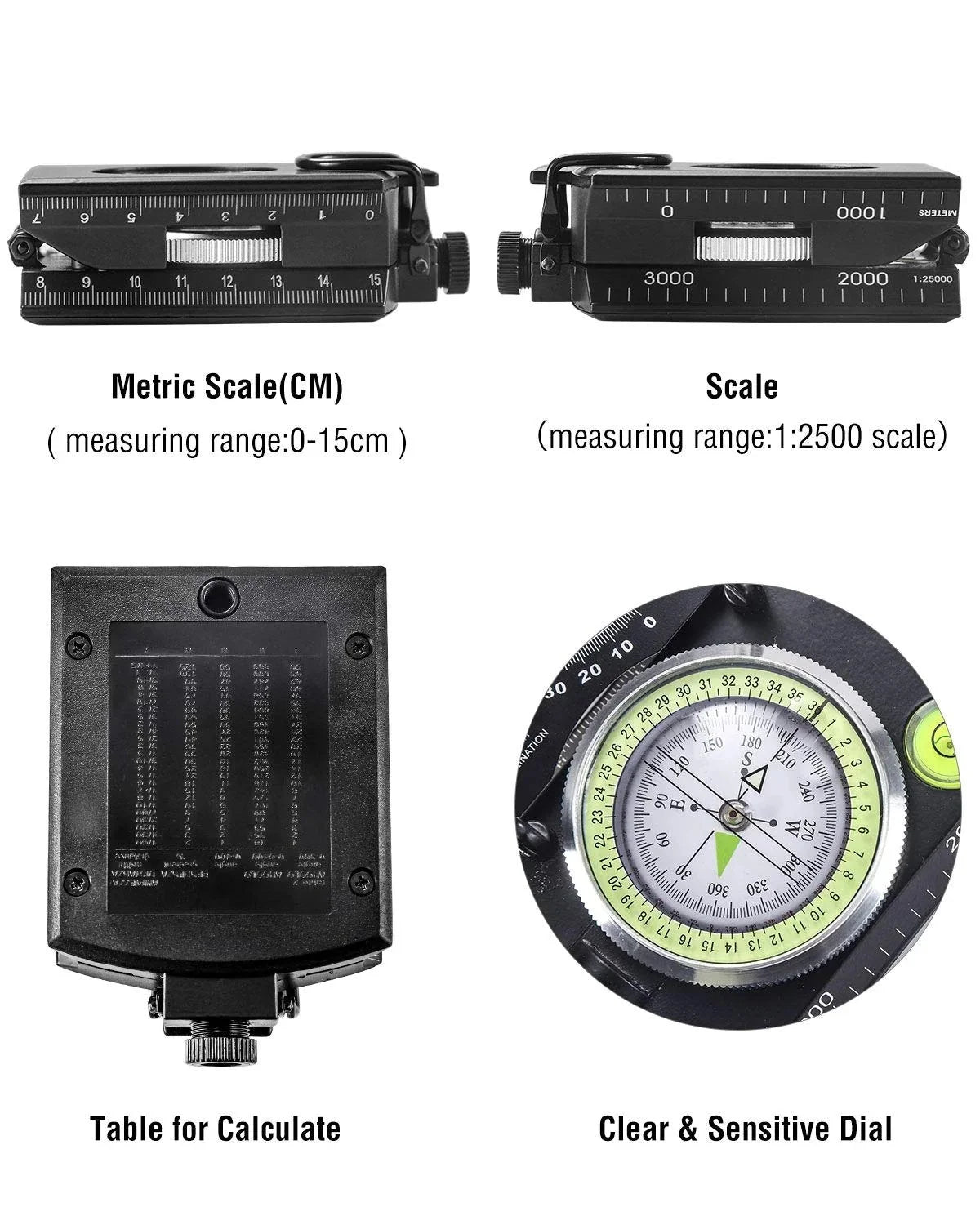 Outdoor Compass with Clinometer