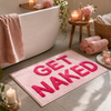 Tufted Designer Rug "Get Naked" Pink 80×50 cm
