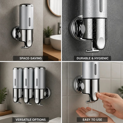 Space-saving stainless steel wall-mounted soap dispenser (500ml)