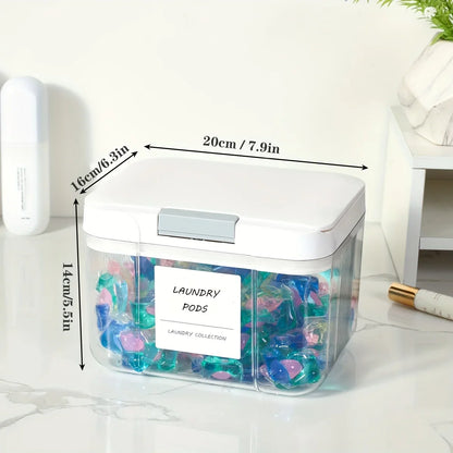 Laundry Detergent Pods Storage Box with Lid