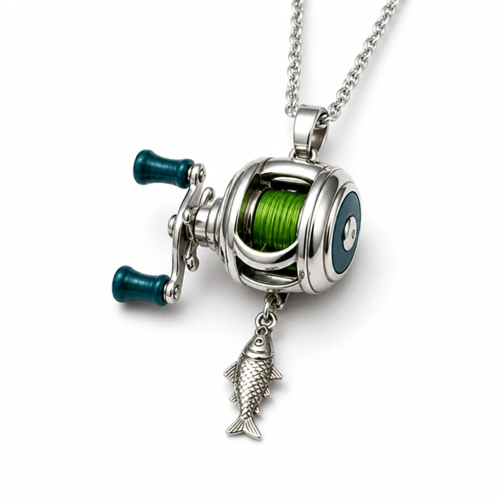 Polished Metal Functional Coil Pendant Necklace
