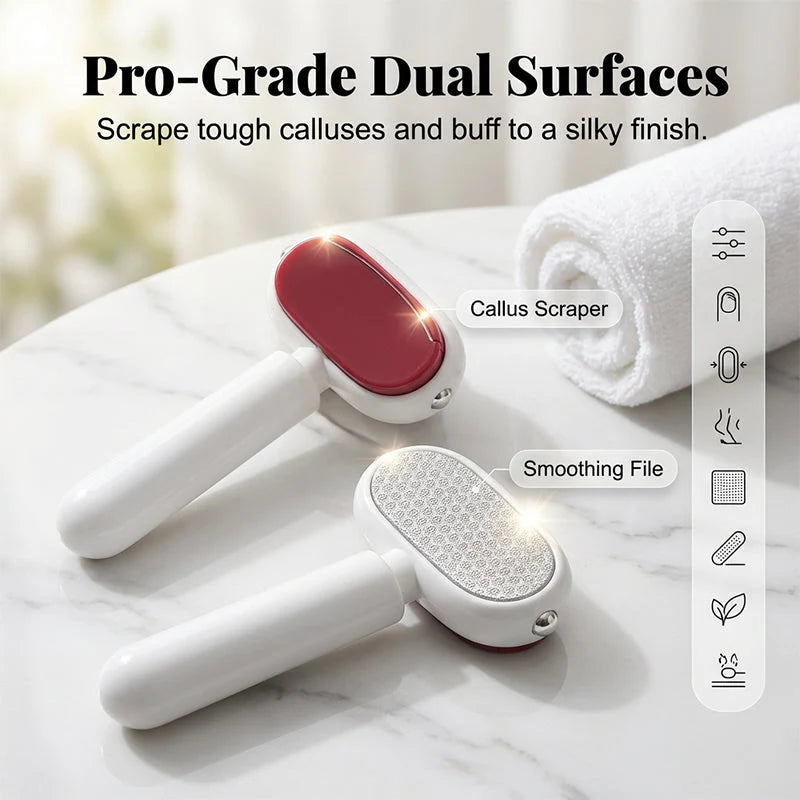 Double-sided foot scraper against calluses