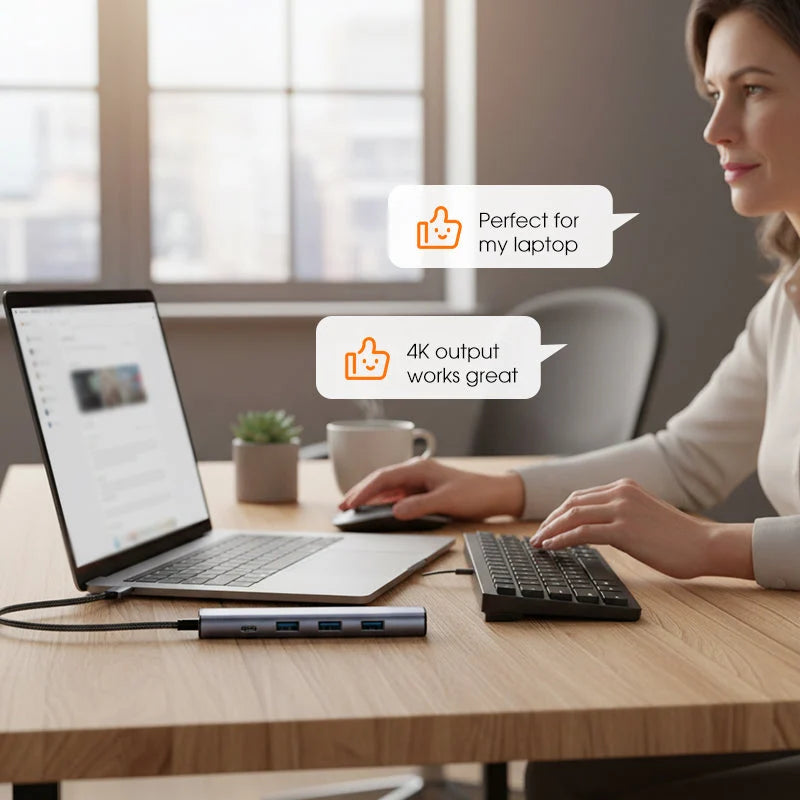 5-in-1 USB-C Hub with 4K HDMI Output