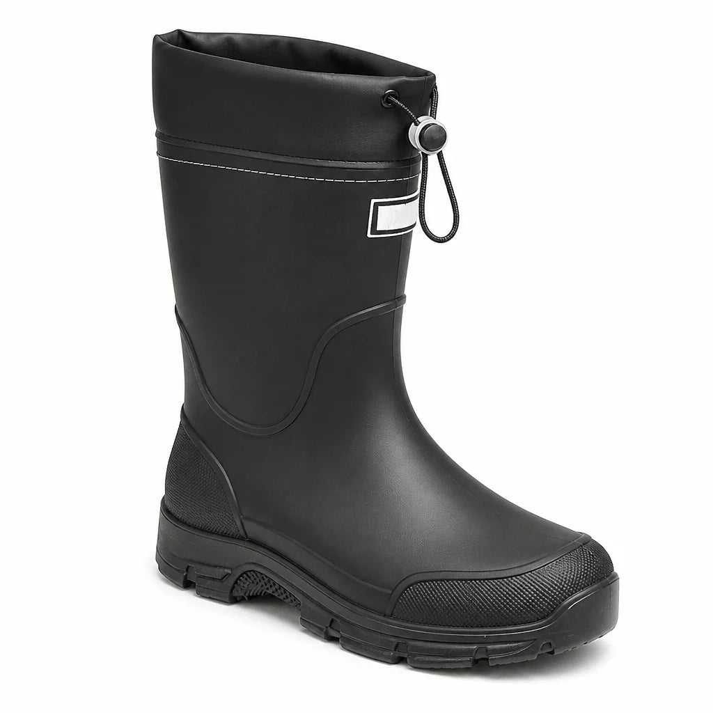 Waterproof Non-Slip Rubber Rain Boots for Women, Mid-Height