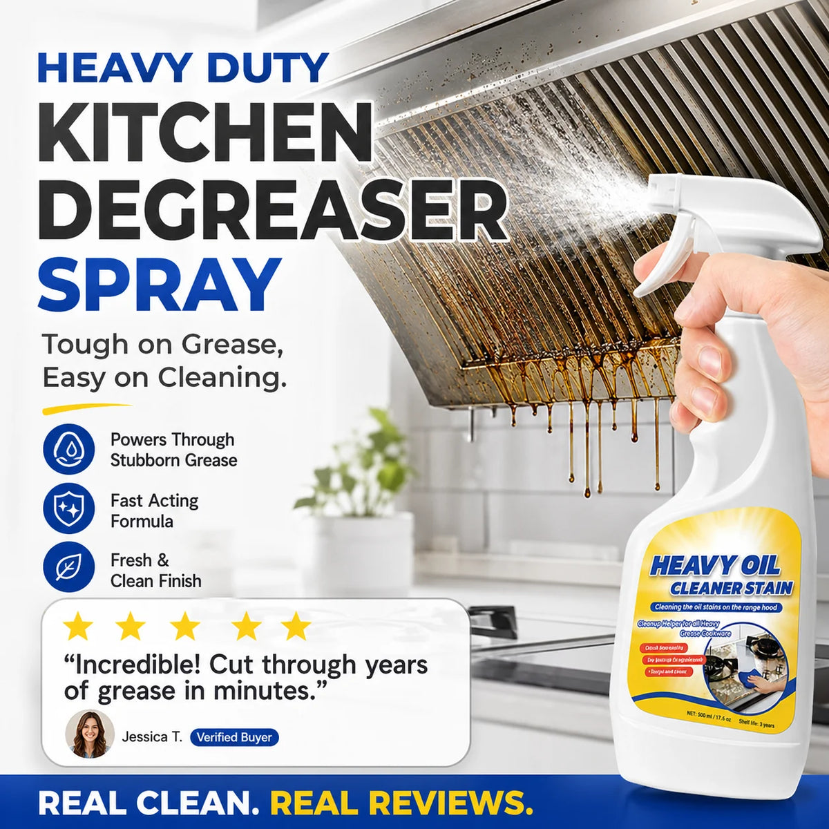 Kitchen Grease Remover Spray for Kitchen Surfaces