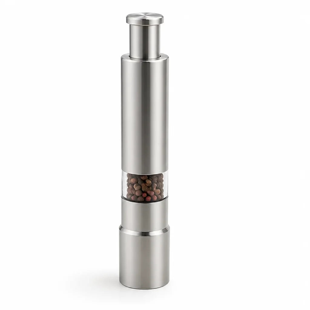 Single-Hand Stainless Steel Salt and Pepper Grinder (Pack of 2)