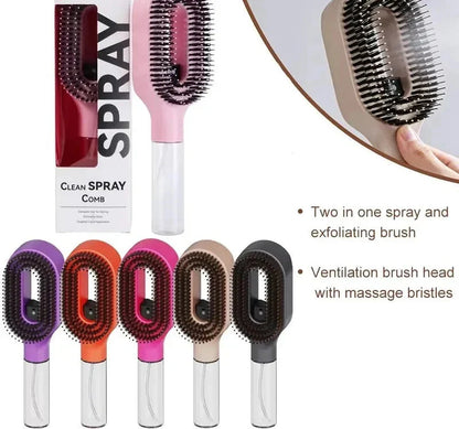 Hairbrush with Spray Mist – 2-in-1 Detangling