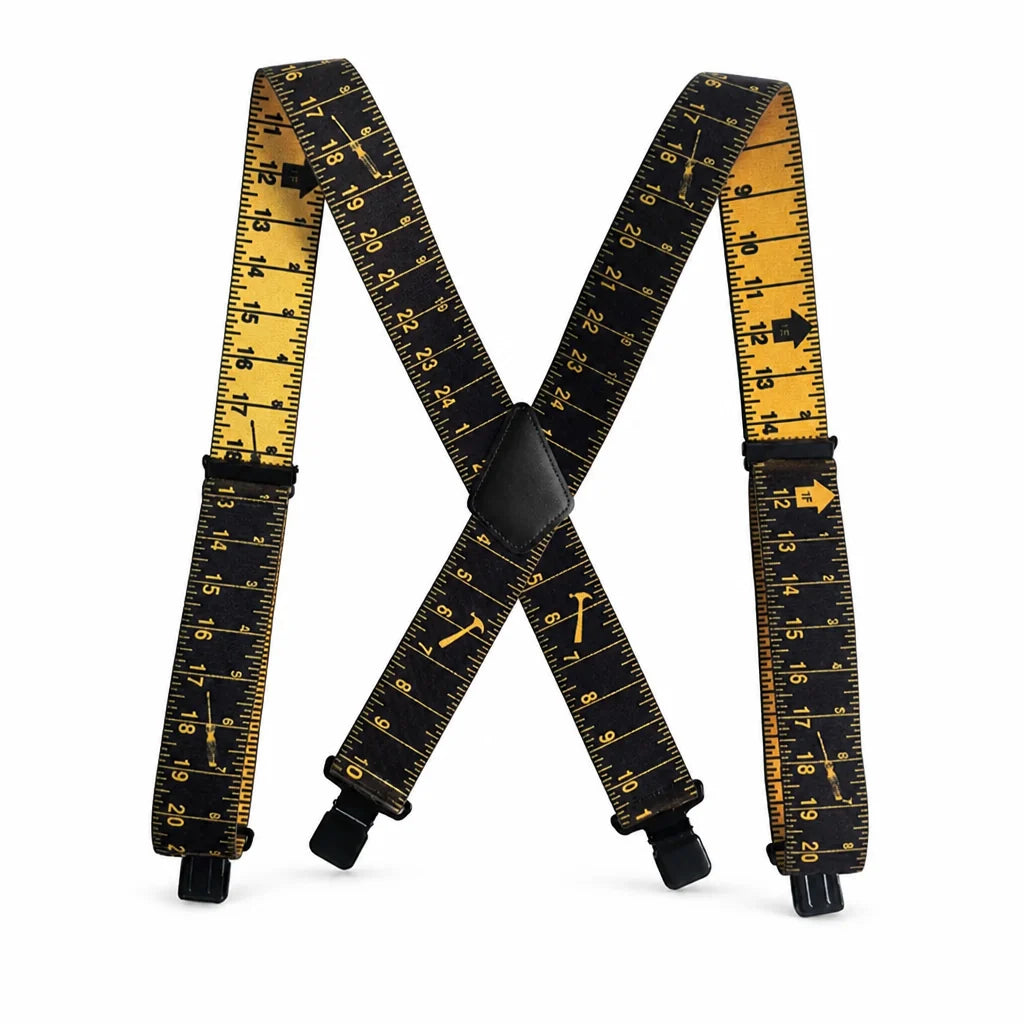 5 cm Wide Adjustable Elastic X-Back Men’s Suspenders (4-Clips)