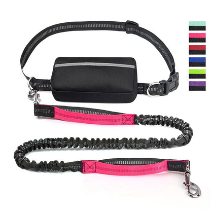 FlowLeash Dog Leash with Shock Absorber & Hip Belt