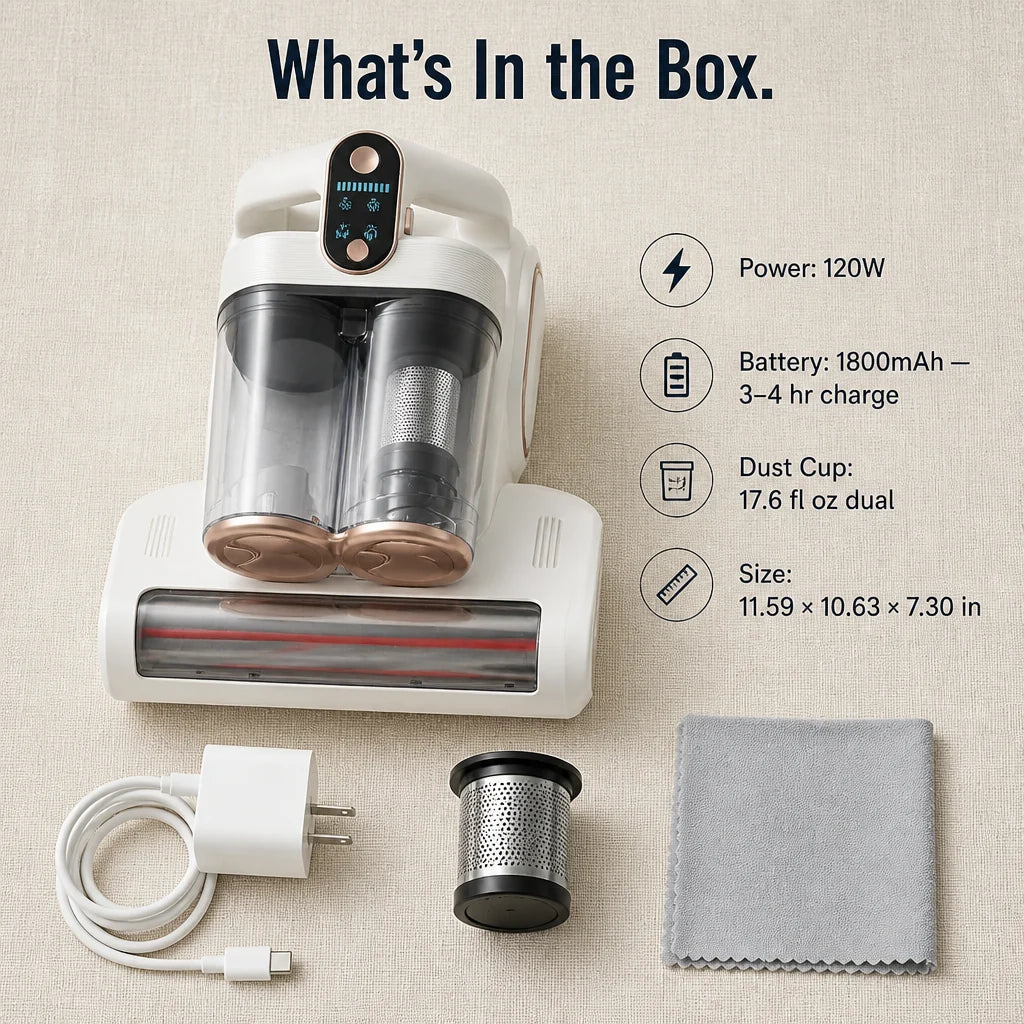 Cordless Mattress Cleaner with UV-C