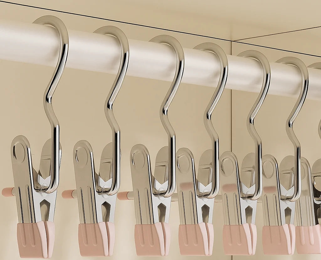FlexiClip™ — Rust-free gentle hold for flawless laundry, anytime and anywhere