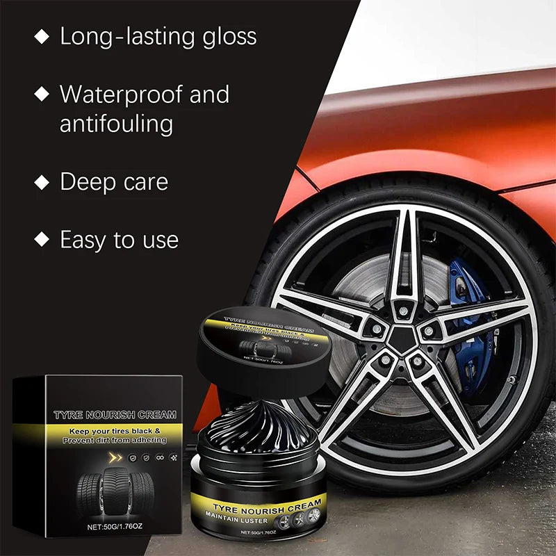Tire Wax for Deep Black Shine & UV Protection
