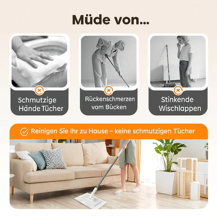 ReachClean Cloth Holder Mop Extendable Hygienic
