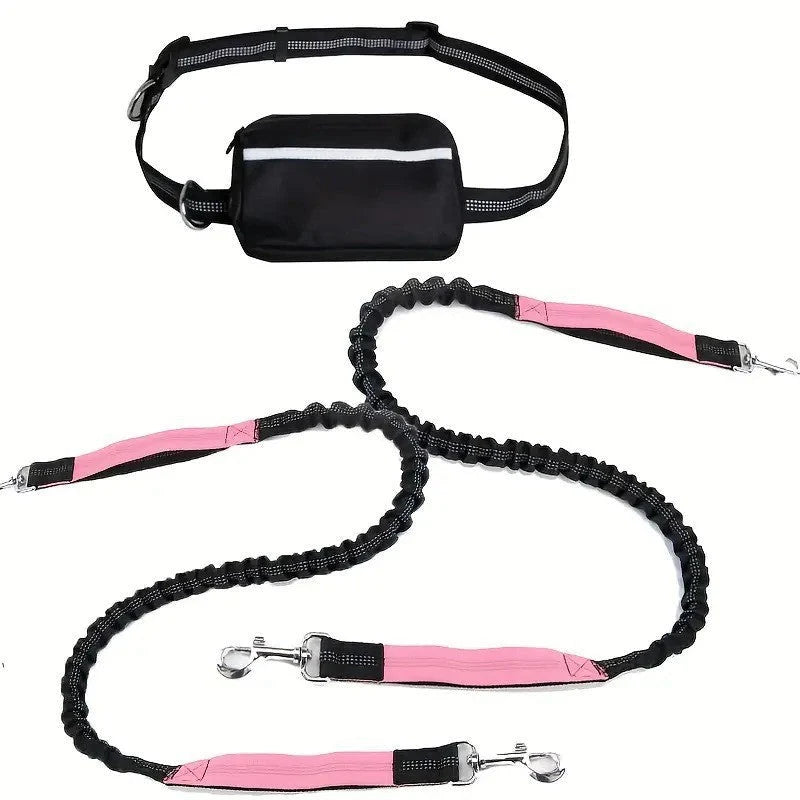 FlowLeash Dog Leash with Shock Absorber & Hip Belt