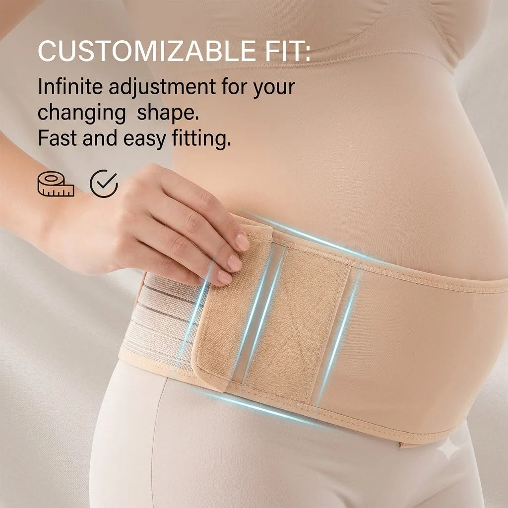 Maternity belt with belly and pelvic support