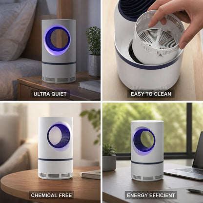 Quiet photocatalytic mosquito trap (removable catch container)