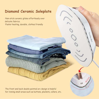 Travel Iron for On-the-Go with Ceramic Sole