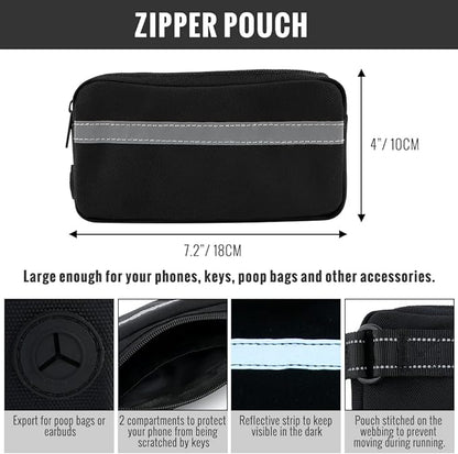 FlowLeash Dog Leash with Shock Absorber & Hip Belt