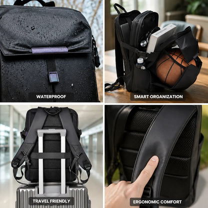 Waterproof Ergonomic Padded Laptop Backpack (Fits 15 Inch / 38 cm)
