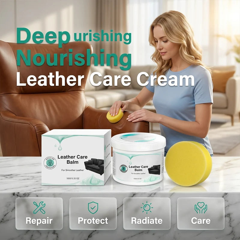 LeatherGlow Premium Leather Care Balm 100g