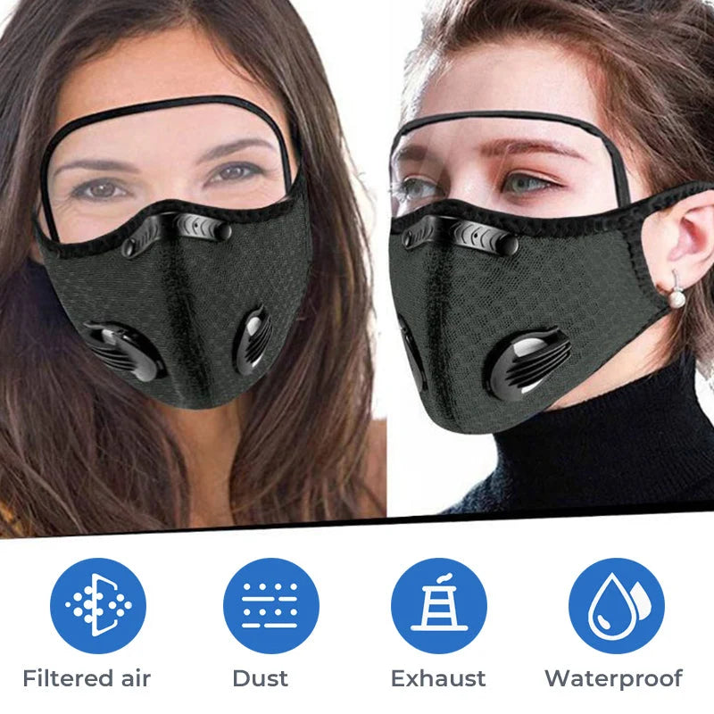 2-in-1 Motorcycle Mask with Anti-UV Glasses