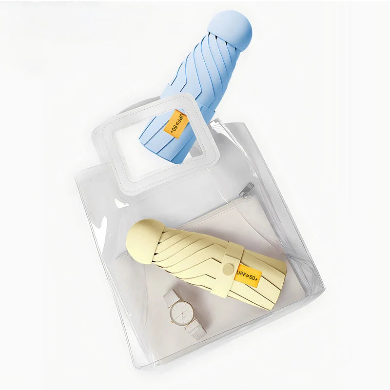 Capsule Pocket Umbrella with Sun Protection
