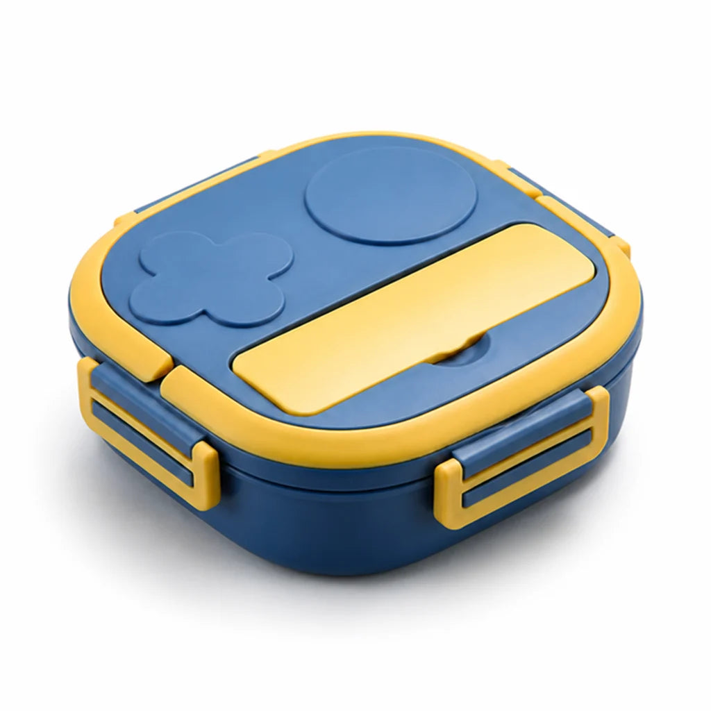 Stainless Steel Bento Box with Compartments (with Cutlery Case)