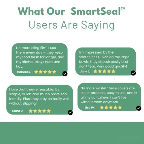 SmartSeal Fresh Keeping Lids 100 Pieces BPA-Free