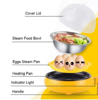 2-in-1 Electric Pan & Egg Cooker